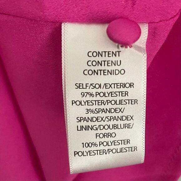 WAYF Phoenix Magenta Pink Jacquard Satin Polka Dot Mini Dress Size M - Picture 8 of 8